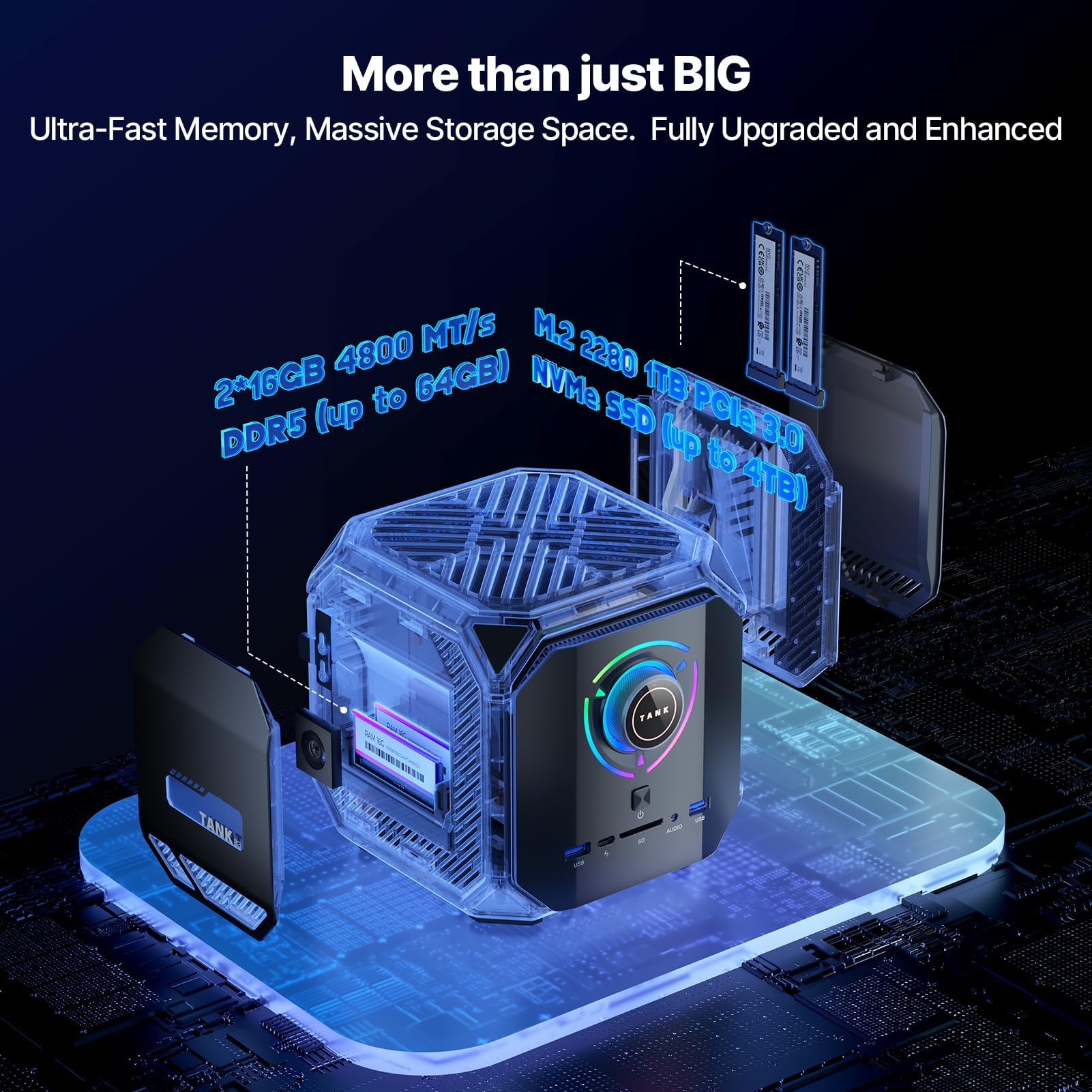 Amazon.com: ACEMAGIC Tank03 DIY Gaming PC, i7 12700H(14C/20T
